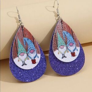 Gnome Christmas Graphic Earrings